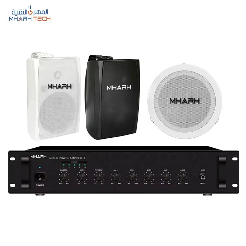 طقم نظام صوتي تجاري متكامل بلوتوث بسماعات سقف XT10