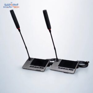 ميكروفون مؤتمرات رقمي سلكي بشاشة LCD وسماعة مدمجة (رئيس/عضو)
