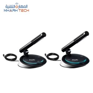 ميكروفون مؤتمرات رقمي شبكي سلكي بتتبع الكاميرا (رئيس/عضو)