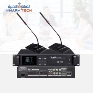 نظام مؤتمرات بميكروفون رقبة مرنة ووحدة تحكم وتتبع الكاميرا